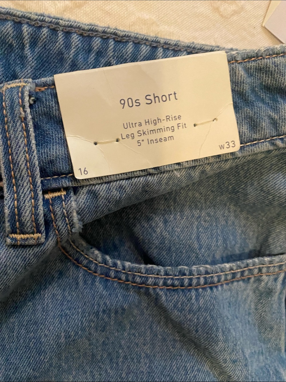 Hollister Frayed Hem Light Blue Denim Shorts - Picture 2 of 5